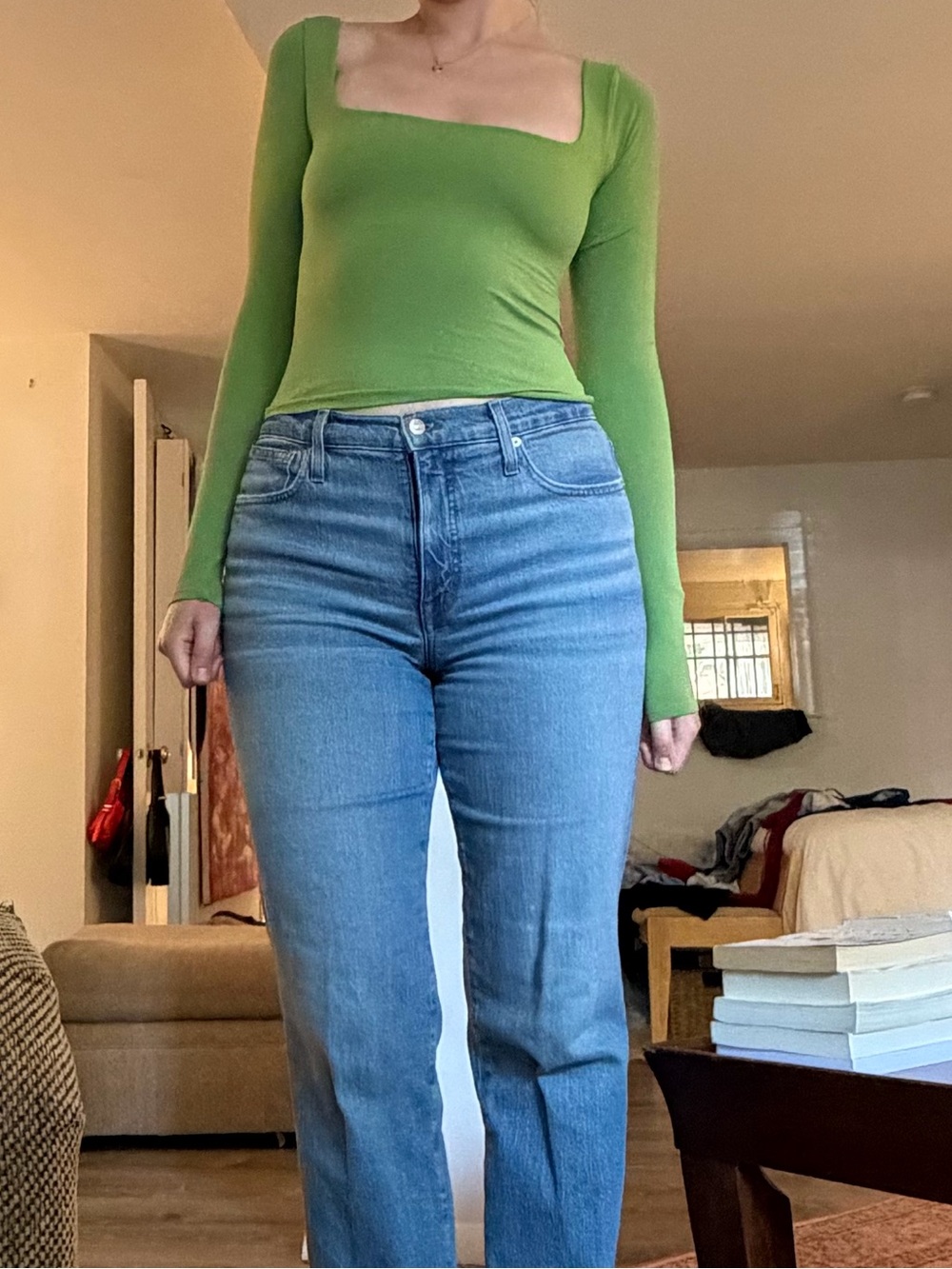 Free People Intimately Lime Green Tee